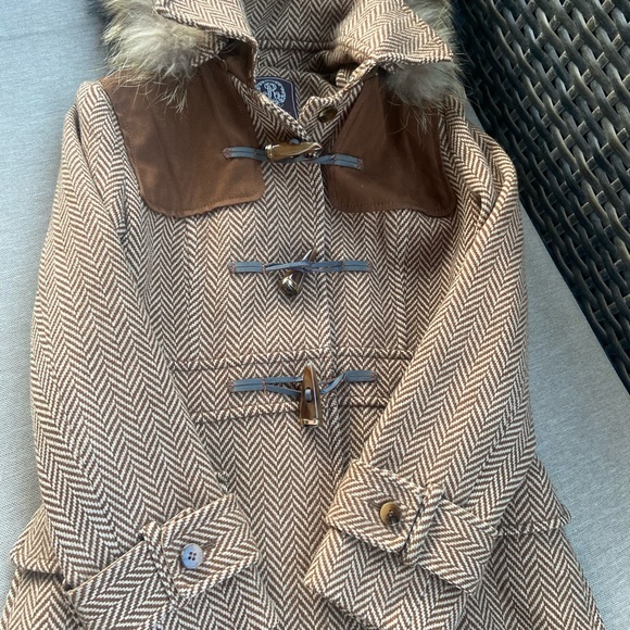 PRICH WOOL COAT chevron pattern - Picture 5 of 14